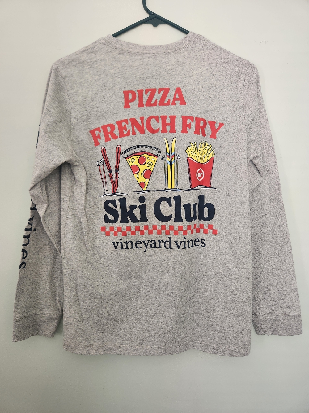 Vineyard Vines Grey Heather T-Shirt with Navy and Red Logo